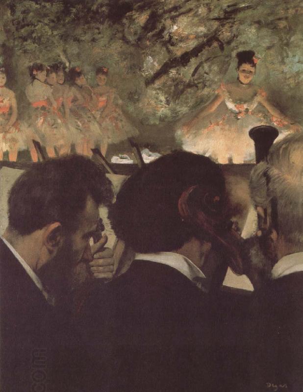 Edgar Degas Musicians in the orchestra China oil painting art